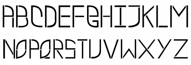 Break Curve Шрифта ВЕРХНИЙ