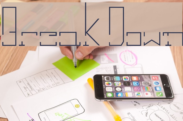 Break Down Font examples