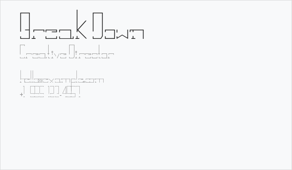 Break Down Business Card