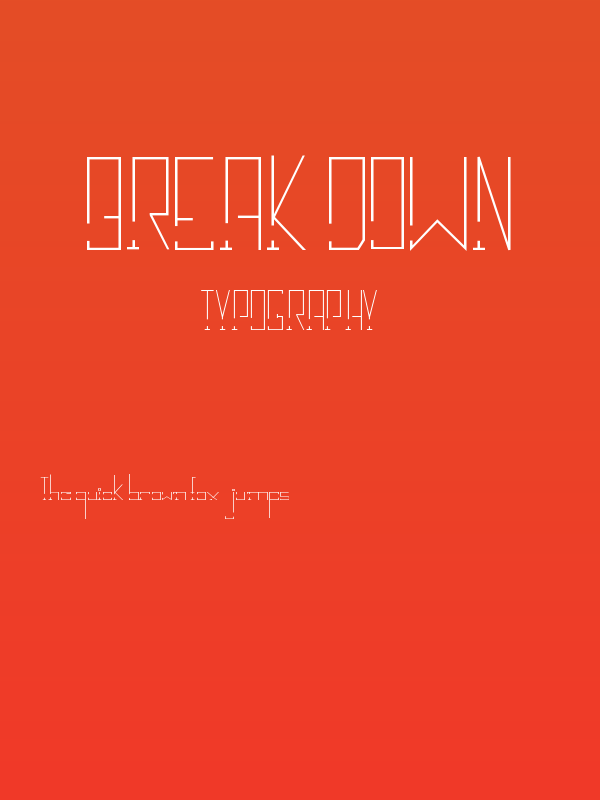Break Down Poster