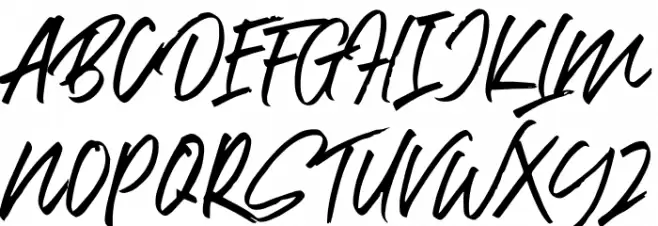 Break Dust Schriftart Groß