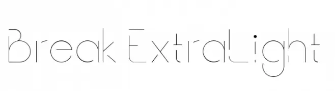 Break ExtraLight  Fuentes Gratis Descargar