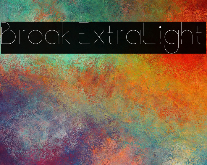 Break ExtraLight Font examples