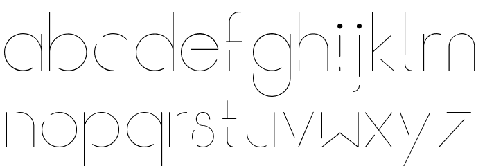 Break ExtraLight Font LOWERCASE