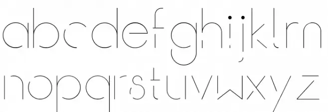 Break ExtraLight フォント 小文字