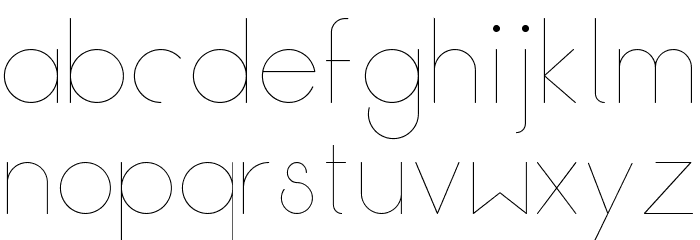 Break Fill ExtraLight Font LOWERCASE