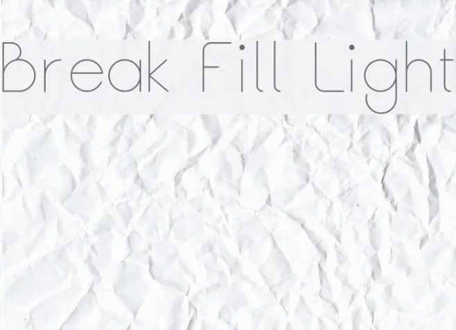 Break Fill Light Example 2