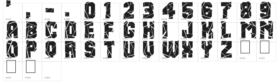 Break It Down Character Map