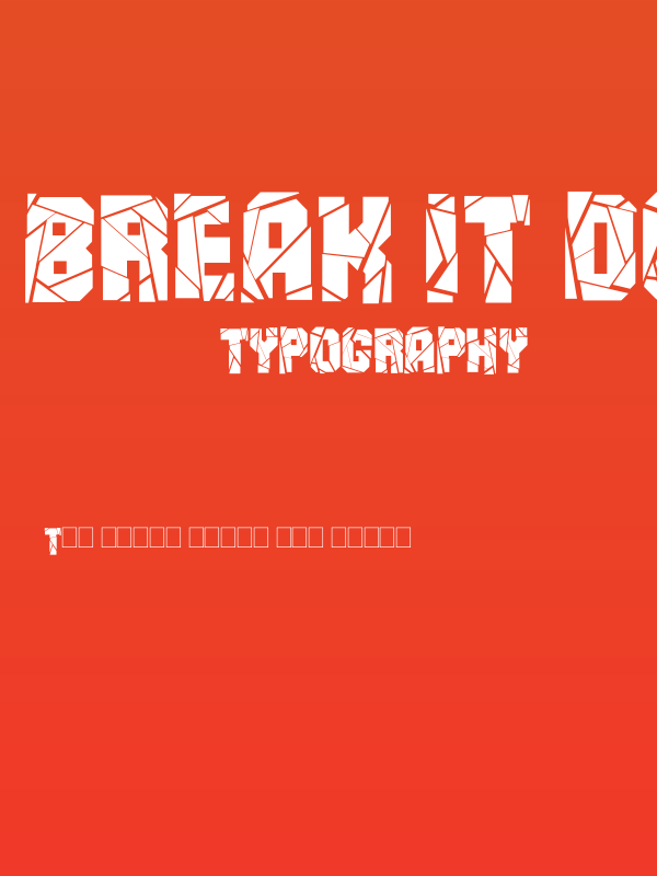 Break It Down Poster