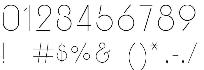 Break Light Font OTHER CHARS