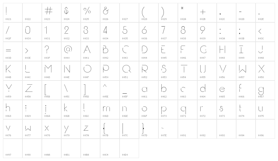 Break Light Character Map