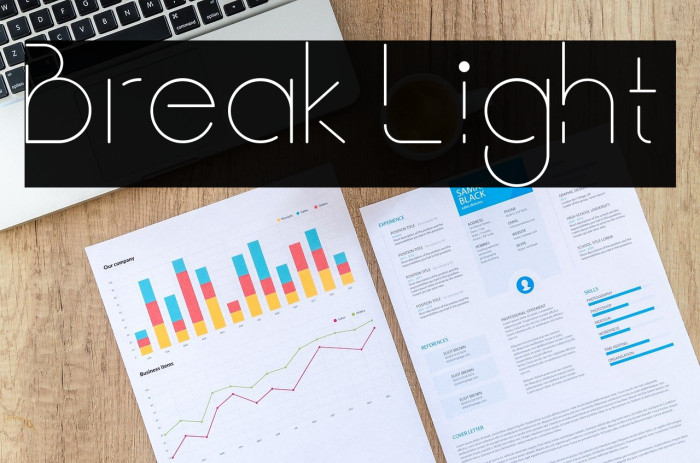 Break Light Font examples