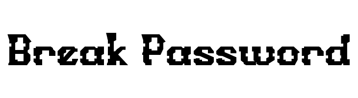 Break Password  font caratteri gratis
