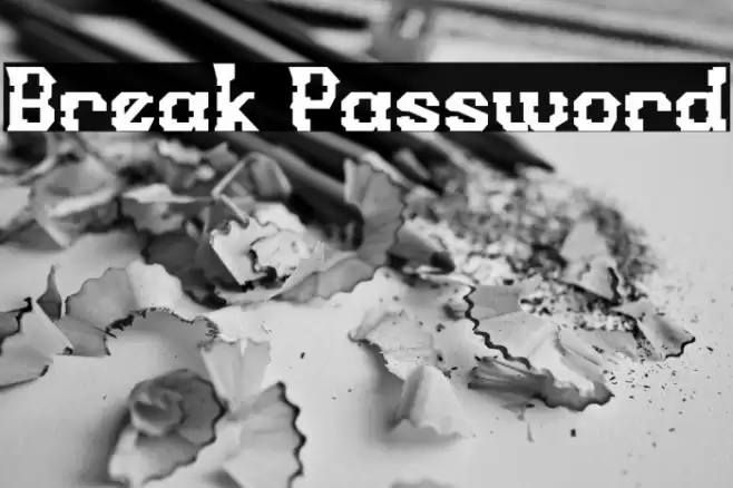 Break Password Font examples