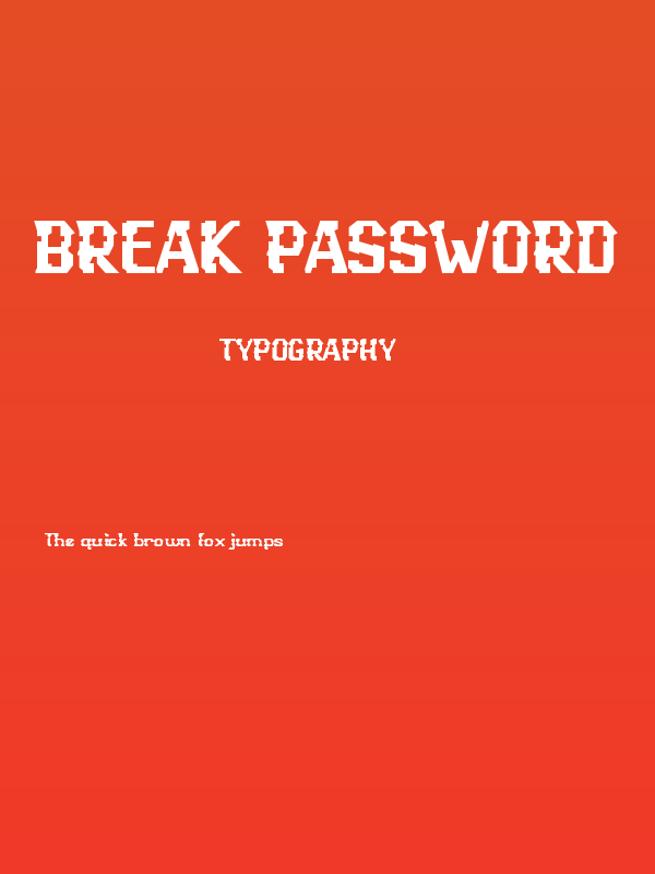 Break Password Poster