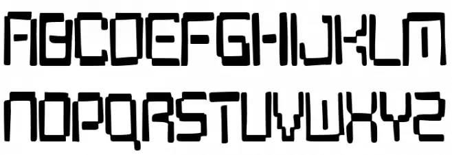 Break Robot Schriftart Kleinbuchstaben
