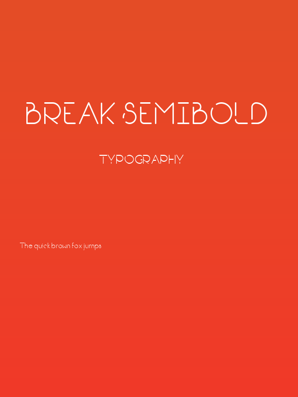 Break SemiBold Poster