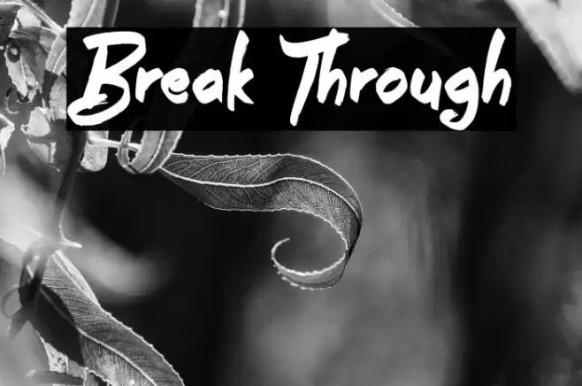 Break Through Fonte examples