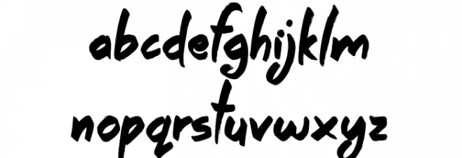 Break Through Schriftart Kleinbuchstaben