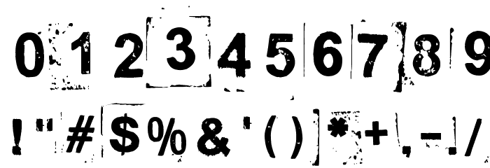 Break on through Font OTHER CHARS