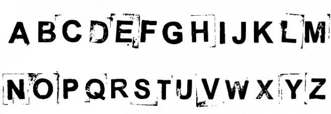 Break on through Schriftart Kleinbuchstaben