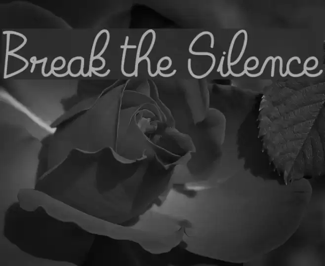 Break the Silence Font examples