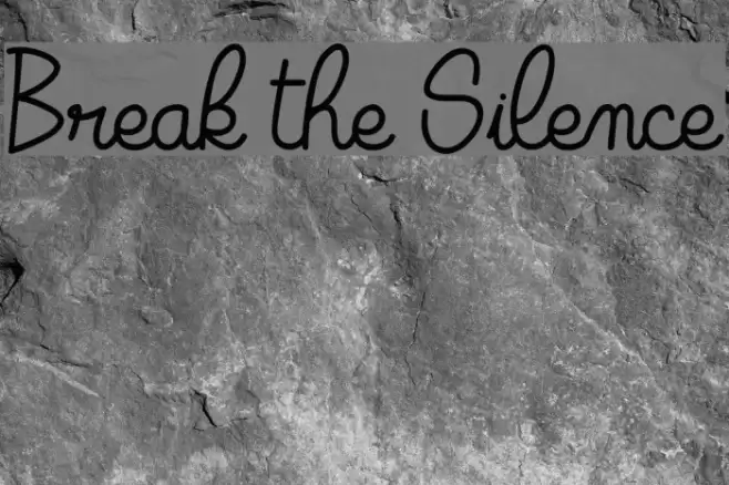 Break the Silence Font examples