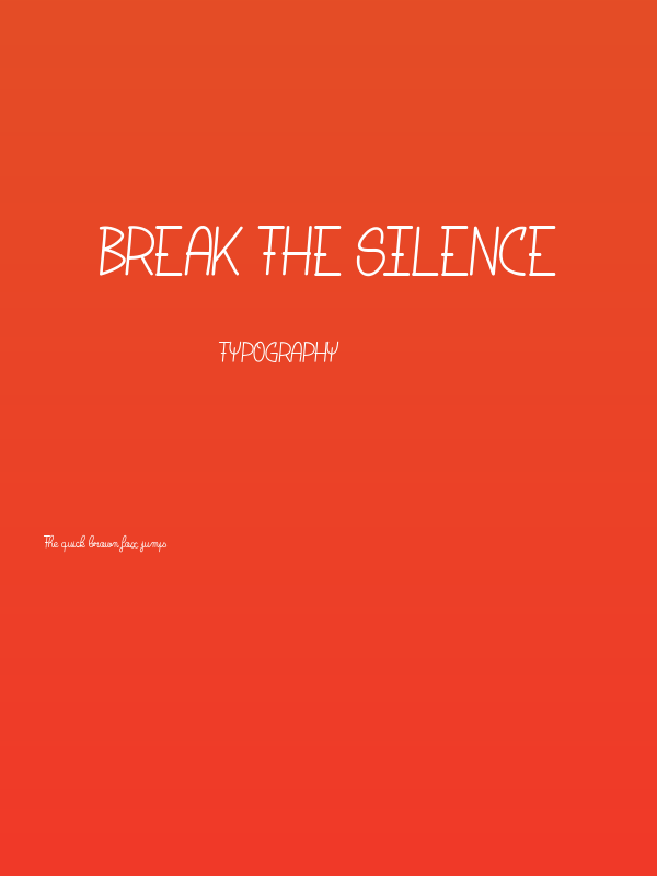 Break the Silence Poster