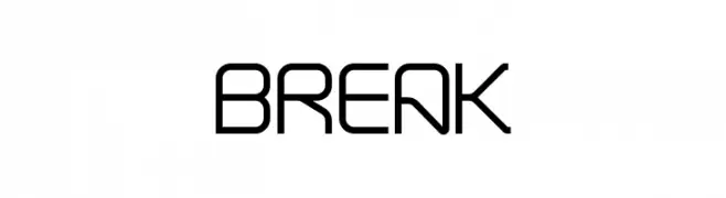 Break  フリーフォントのダウンロード