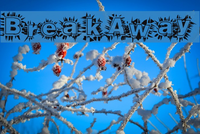 BreakAway Font examples