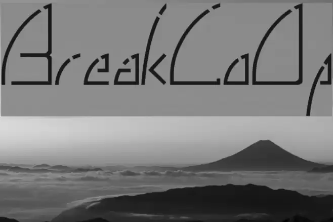 BreakLoOp Font examples