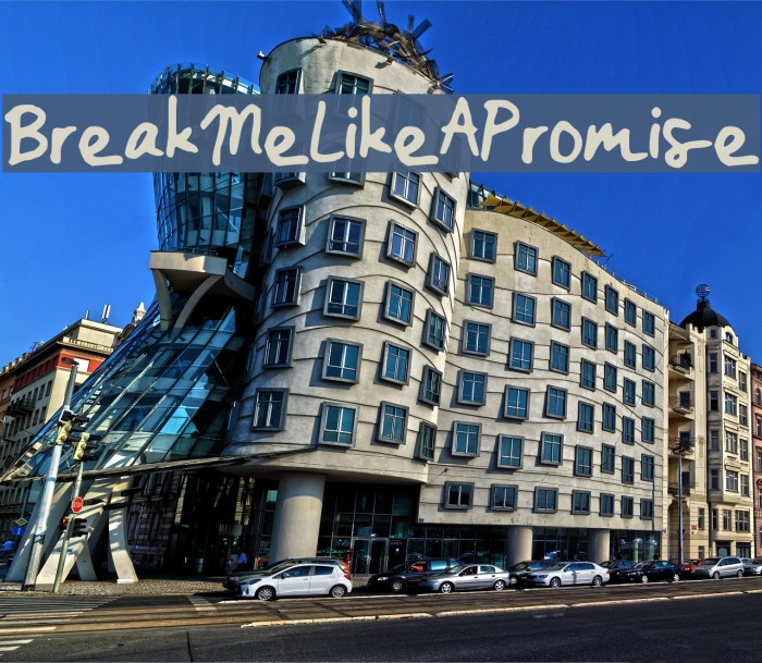 BreakMeLikeAPromise Font examples