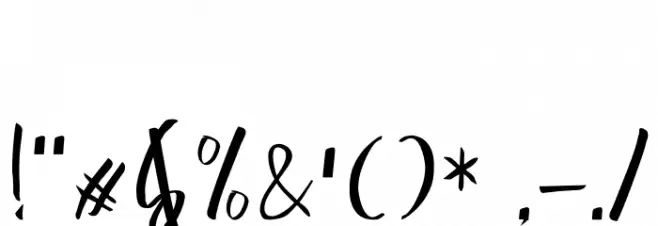 BreakOut Font OTHER CHARS