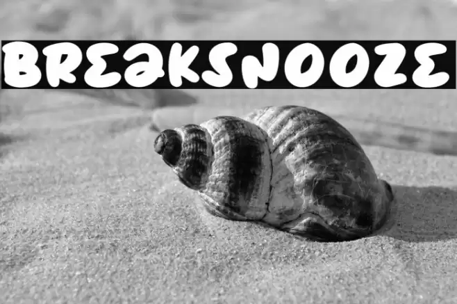 BreakSnooze Font examples
