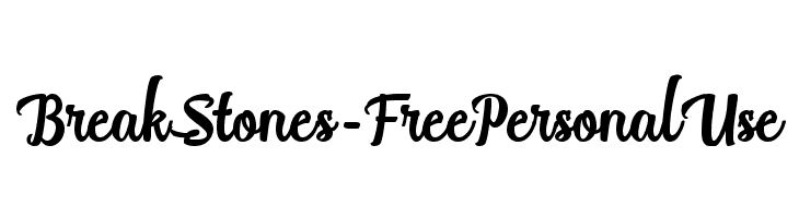 BreakStones-FreePersonalUse Schriftart