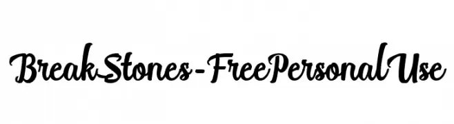 BreakStones-FreePersonalUse  नि: शुल्क फ़ॉन्ट्स डाउनलोड