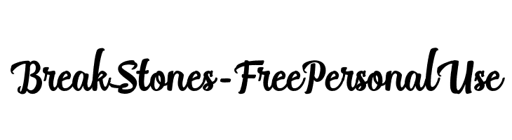 BreakStones-FreePersonalUse  Free Fonts Download