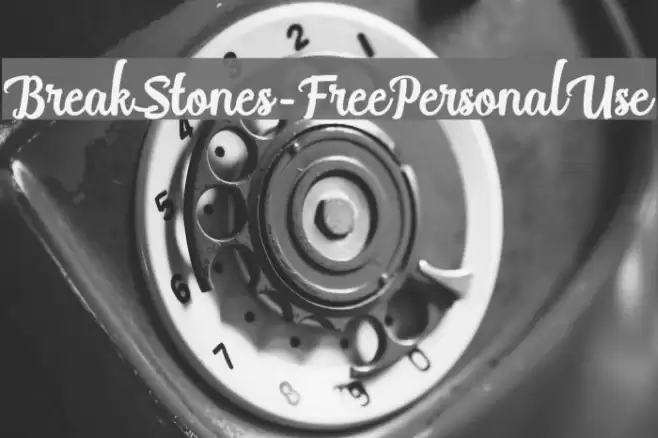 BreakStones-FreePersonalUse Font examples