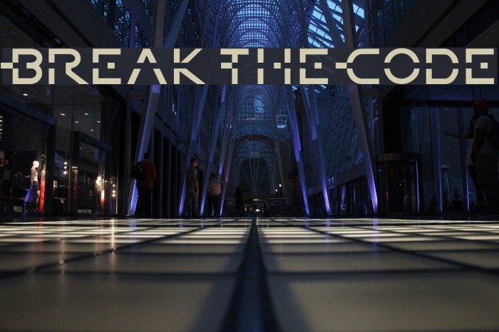 BreakTheCode Font examples