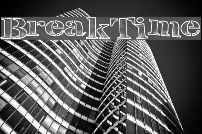 BreakTime Font examples