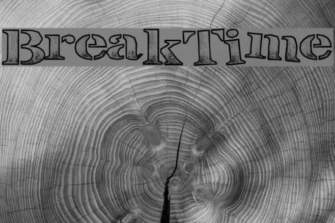 BreakTime Font examples