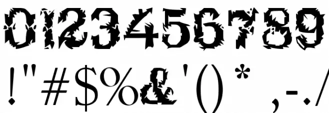 Breakable Font Alte caractere