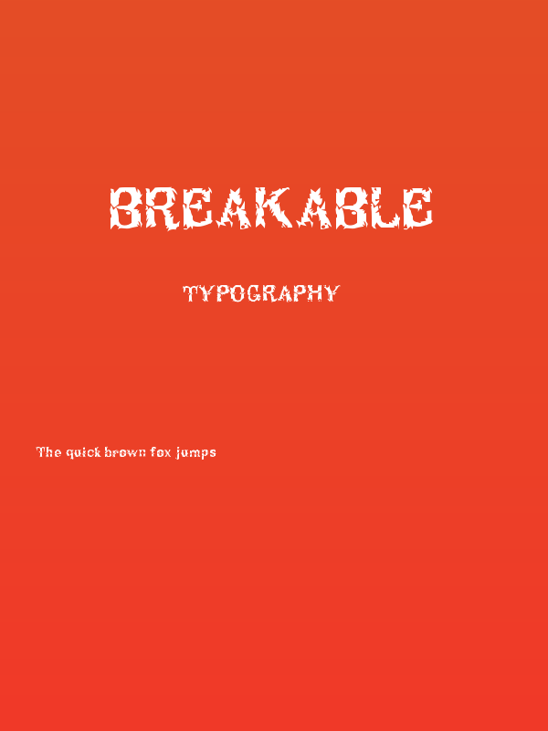 Breakable Poster