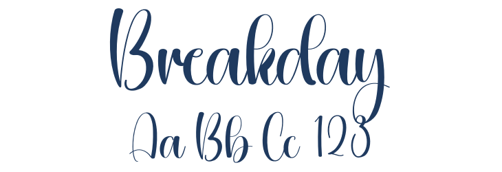 Breakday Font Preview