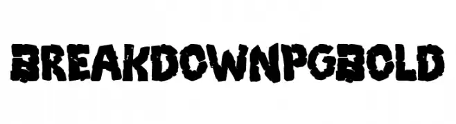 Breakdown PG Bold  تنزيل الخطوط