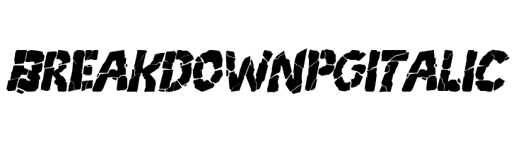 Breakdown PG Italic  لخطوط تنزيل