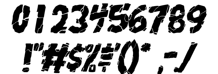 Breakdown PG Italic Font OTHER CHARS