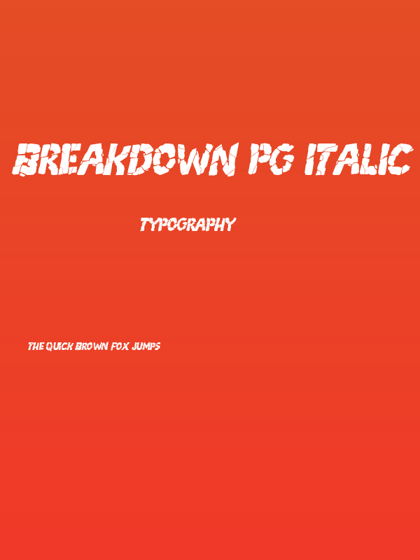 Breakdown PG Italic Poster