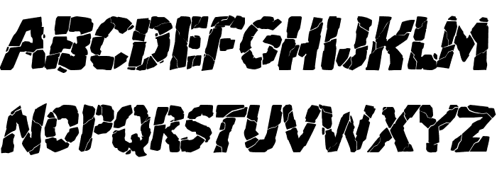 Breakdown PG Italic Font LOWERCASE