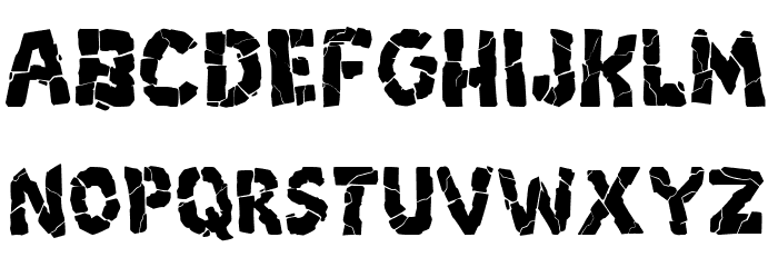 Breakdown PG Font UPPERCASE